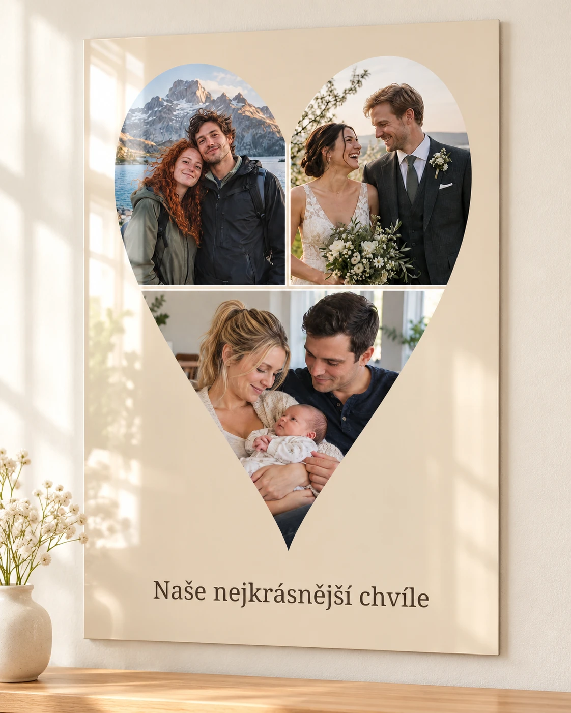 Srdce složené z fotografií